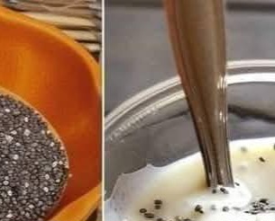 Chia seed milk drink